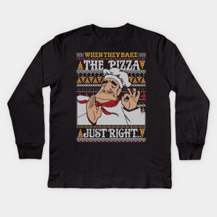 When They Bake the Pizza Just Right... Kids Long Sleeve T-Shirt